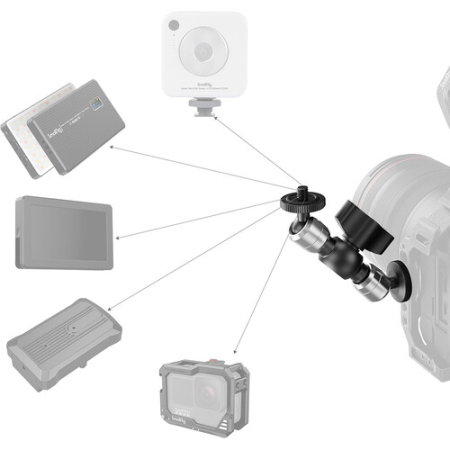 SmallRig 6509 - mini ramię Magic Arm z głowicami kulowymi - przykłady zastosowania